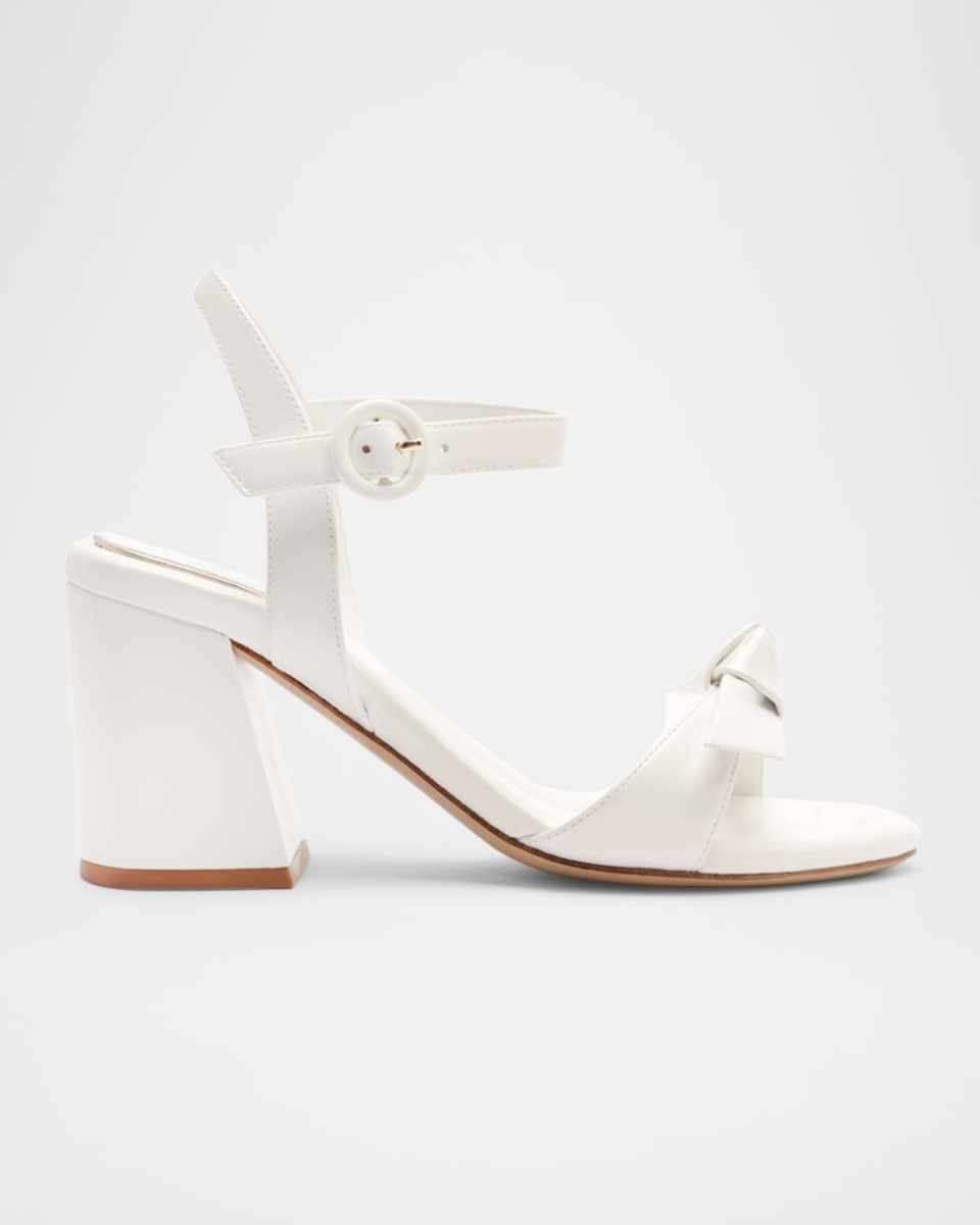 Clarita Flare Leather Bridal Sandals